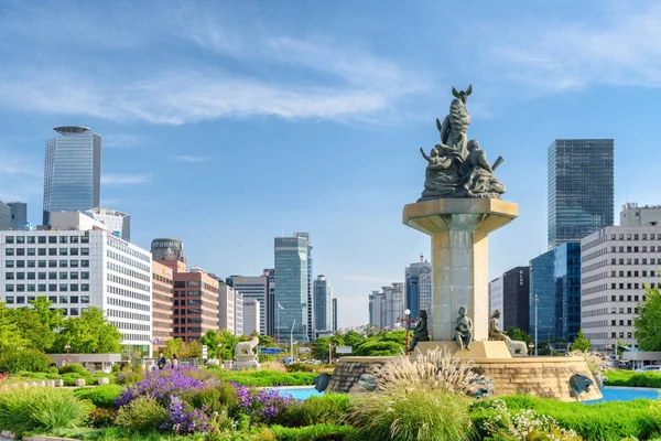 Square in front of the National Assembly Proceeding Hall, Seoul — Stock Photo, Image