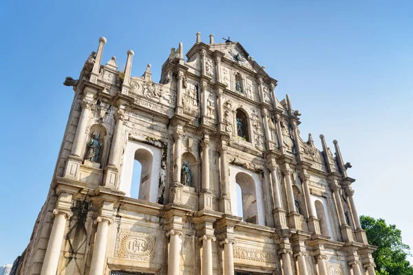 Görünümü, Ruins of St. Paul's Macau şaşırtıcı — Stok fotoğraf