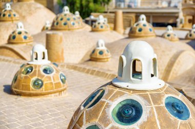 Şaşırtıcı closeup görünümünü kubbe dışbükey gözlüklü çatı üzerinde