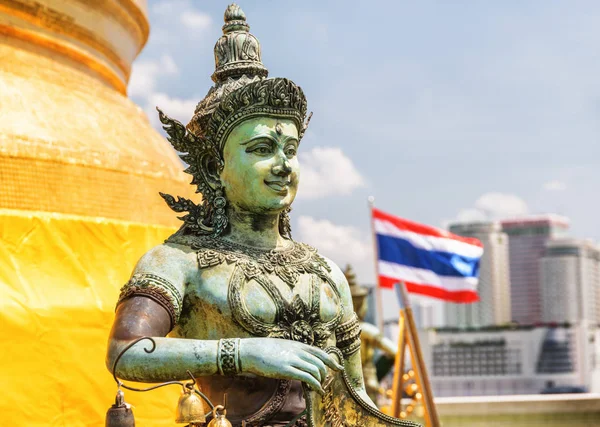 Scenic view of Buddhist statue at Wat Saket temple, Bangkok