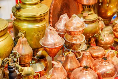Geleneksel İran bakır yemek takımları, Kashan, İran
