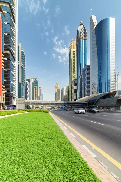 Awesome view of skyscrapers at downtown of Dubai. UAE — Stock Photo, Image