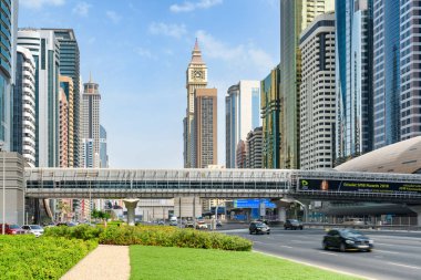 Dubai, Bae'de Şeyh Zayed Yolu'nun güzel manzarası