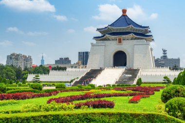 Fabulous view of the National Chiang Kai-shek Memorial Hall clipart