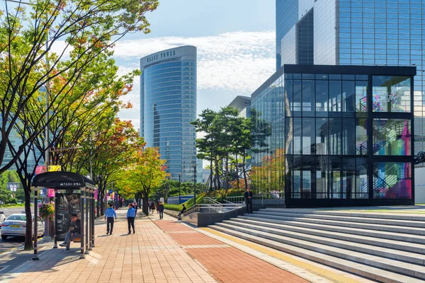 Wunderbarer Blick auf die yeongdong-daero Straße im Bezirk Gangnam — Stockfoto