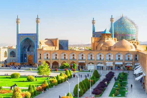 Gyönyörű kilátás a Shah mecset (Imam Mosque), Isfahan, Irán — Stock Fotó