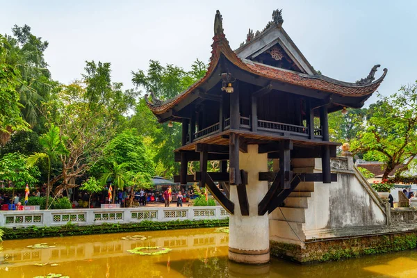 Fabelhafter Blick auf die Ein-Säulen-Pagode in Hanoi, Vietnam — Stockfoto