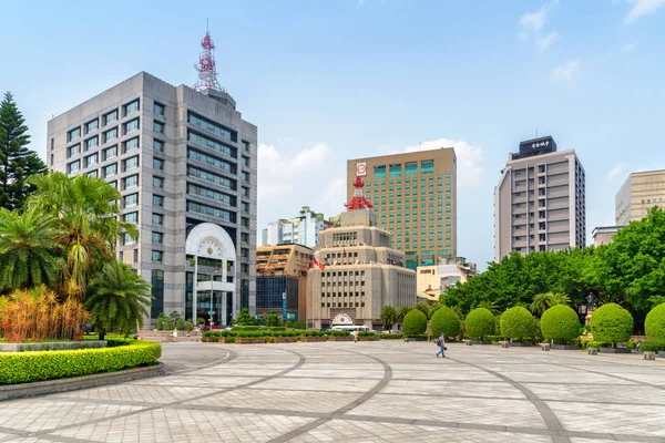 Fantastisk utsikt över ett naturskönt torg vid Ximending, Taipei, Taiwan — Stockfoto