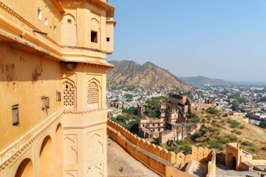 Amer Fort, Hindistan'dan Amer Town Awesome görünümü