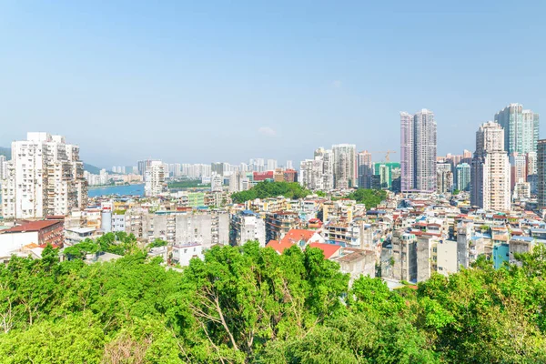 Fantastisk utsikt över Macau på soliga dagen. Bostadshus — Stockfoto