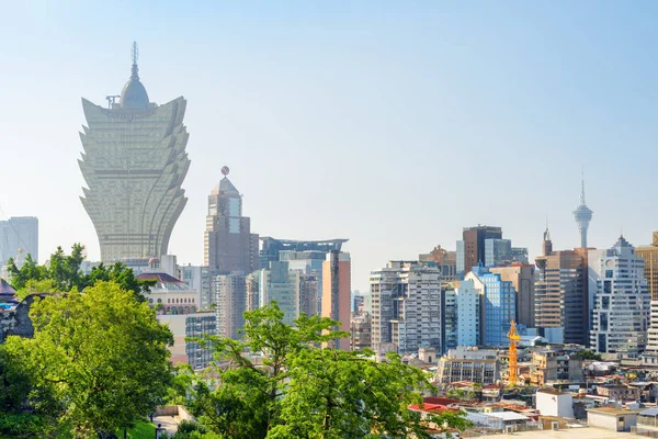 Fantastiska Macau Peninsula skyline. Awesome stadsbilden — Stockfoto