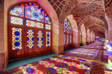 Nasir al-Mulk Camii içinde inanılmaz manzara, Şiraz, İran