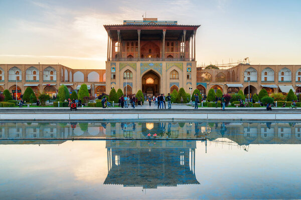 Awesome view of the Ali Qapu Palace in Isfahan, Iran