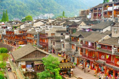 Anka Kenti 'nin (Fenghuang İlçesi) muhteşem manzarası, Çin