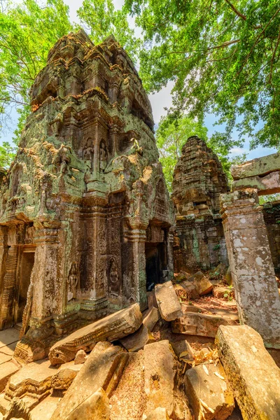 Загадочные древние руины храма Та Пром в Ангкоре, Камбоджа — стоковое фото