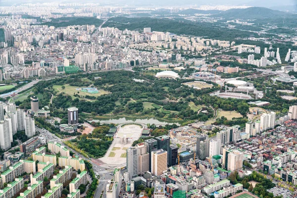 Seúl Corea Del Sur Octubre 2017 Impresionante Vista Aérea Del — Foto de Stock