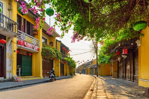 Hoi Hoian Vietnam April 2018 Wonderful Morning View Cozy Street — Stock Photo, Image