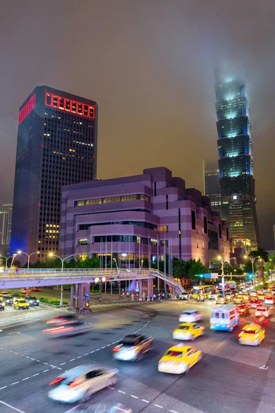 Taipei Taiwan Abril 2019 Vista Noturna Maravilhosa Taipei 101 Taipei — Fotografia de Stock