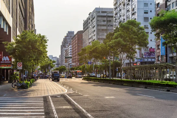 Taipei Taiwan Abril 2019 Vista Panorâmica Xinyi Road Pôr Sol — Fotografia de Stock