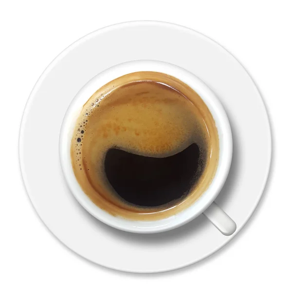 Eine Tasse Kaffee Isoliert Auf Weißem Hintergrund — Stockfoto