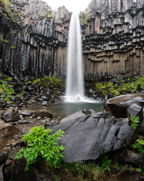 Знаменитый водопад Свартифосс — стоковое фото