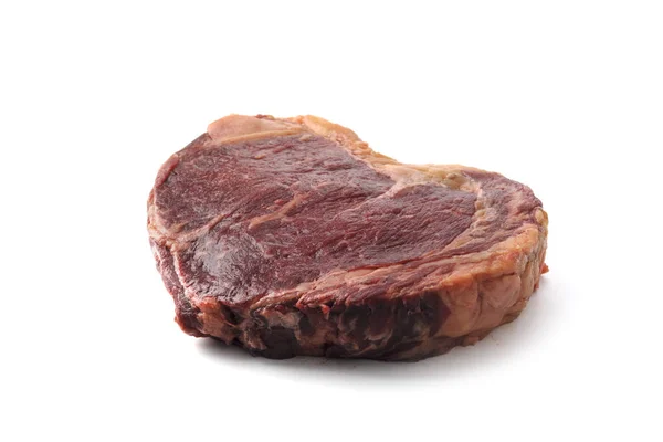 İzole edilmiş mermer biftek. — Stok fotoğraf