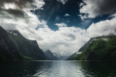 Lovatnet lake in Sogn og Fjordane county clipart