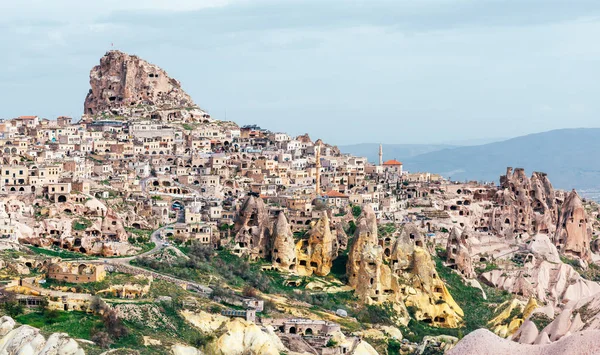 Uçhisar Kalesi Kapadokya, Türkiye'de. Manzara fotoğrafçılığı