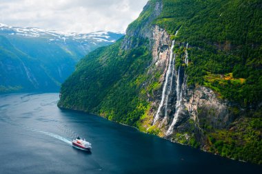 Breathtaking view of Sunnylvsfjorden fjord clipart