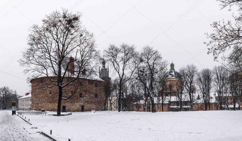 Picturesque panorama view of historical buildings