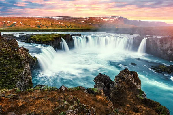 Godafoss vattenfall på Skjalfandafljot floden — Stockfoto
