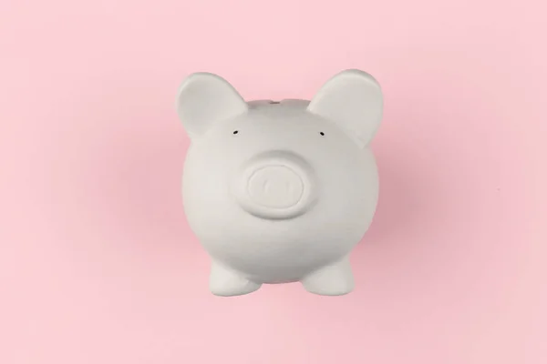 White piggy moneybox — Stock Photo, Image