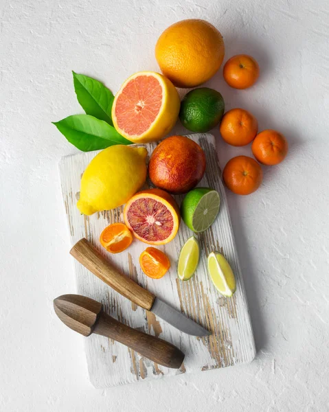 Směs různých citrusových plodů detailní up — Stock fotografie