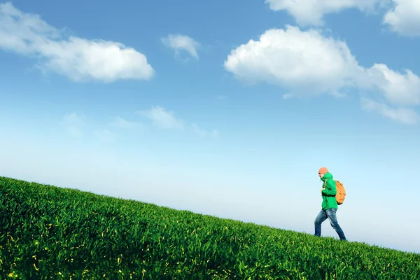 Tente verte dans les montagnes de printemps — Photo