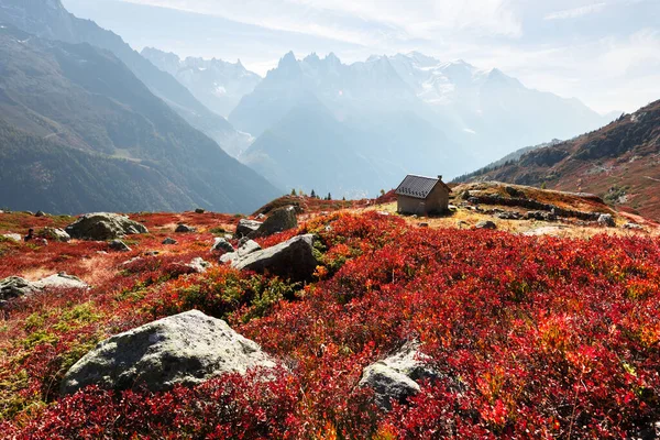 Vista incrível na cordilheira Monte Bianco — Fotografia de Stock