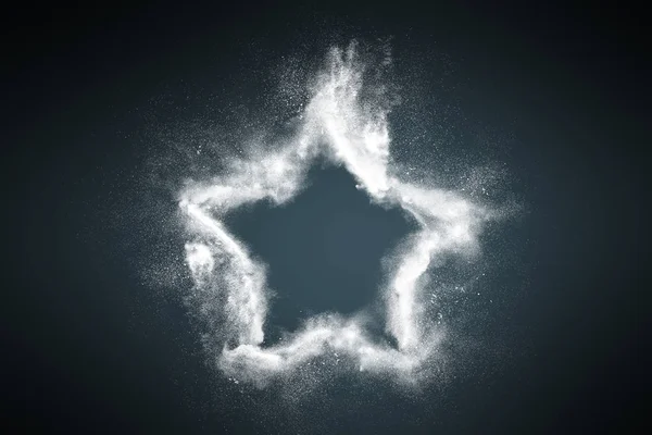 Абстрактное Оформление Кадра Пыльного Взрыва Частицы Порошка Распыляются Темном Фоне — стоковое фото