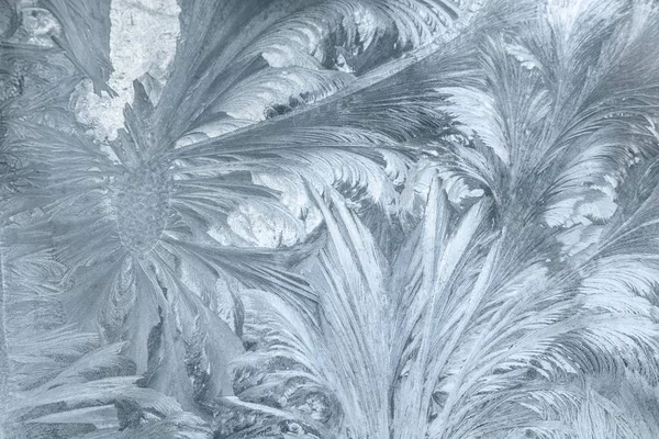 Penceresinde buzlu hoarfrost — Stok fotoğraf