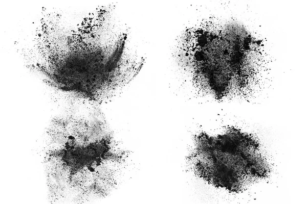 Abstract ontwerp van set donkere poeder explosie — Stockfoto
