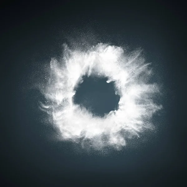 Diseño abstracto de explosión de polvo blanco — Foto de Stock
