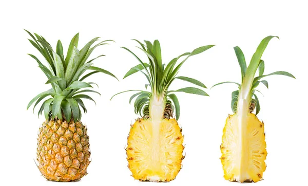 Fresh whole pineapple isolated on white — Stock Photo, Image