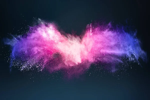 Diseño Abstracto Polvo Color Brillante Partículas Polvo Explosión Nubes Salpicaduras —  Fotos de Stock