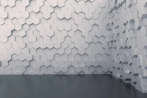 抽象的な六角形ハニカム背景の3Dレンダリング — ストック写真