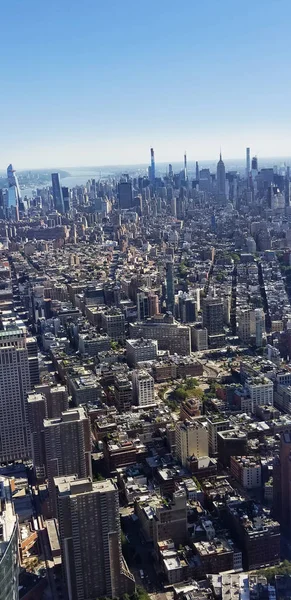 Una Foto Los Edificios Ciudad Nueva York Vista Panorámica Desde — Foto de Stock
