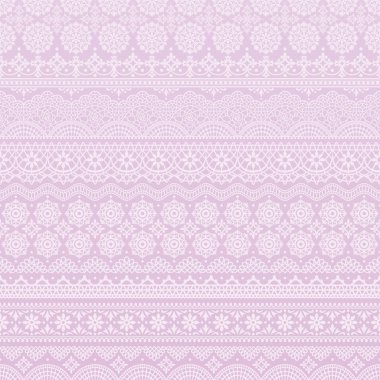 mor arka planını dantel süsler.