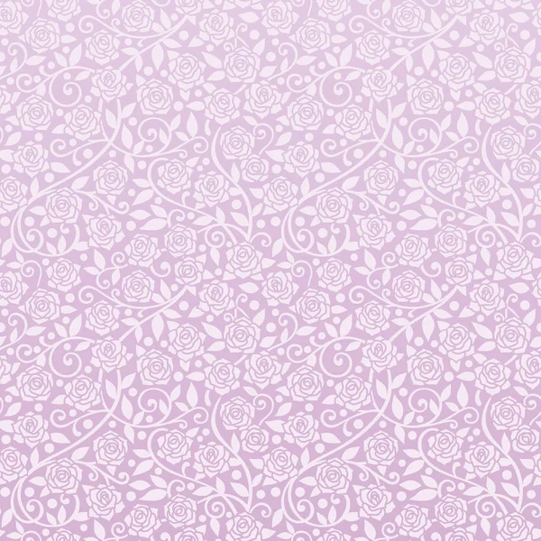 Papier Peint Sans Couture Élégance Avec Des Roses Violettes — Image vectorielle