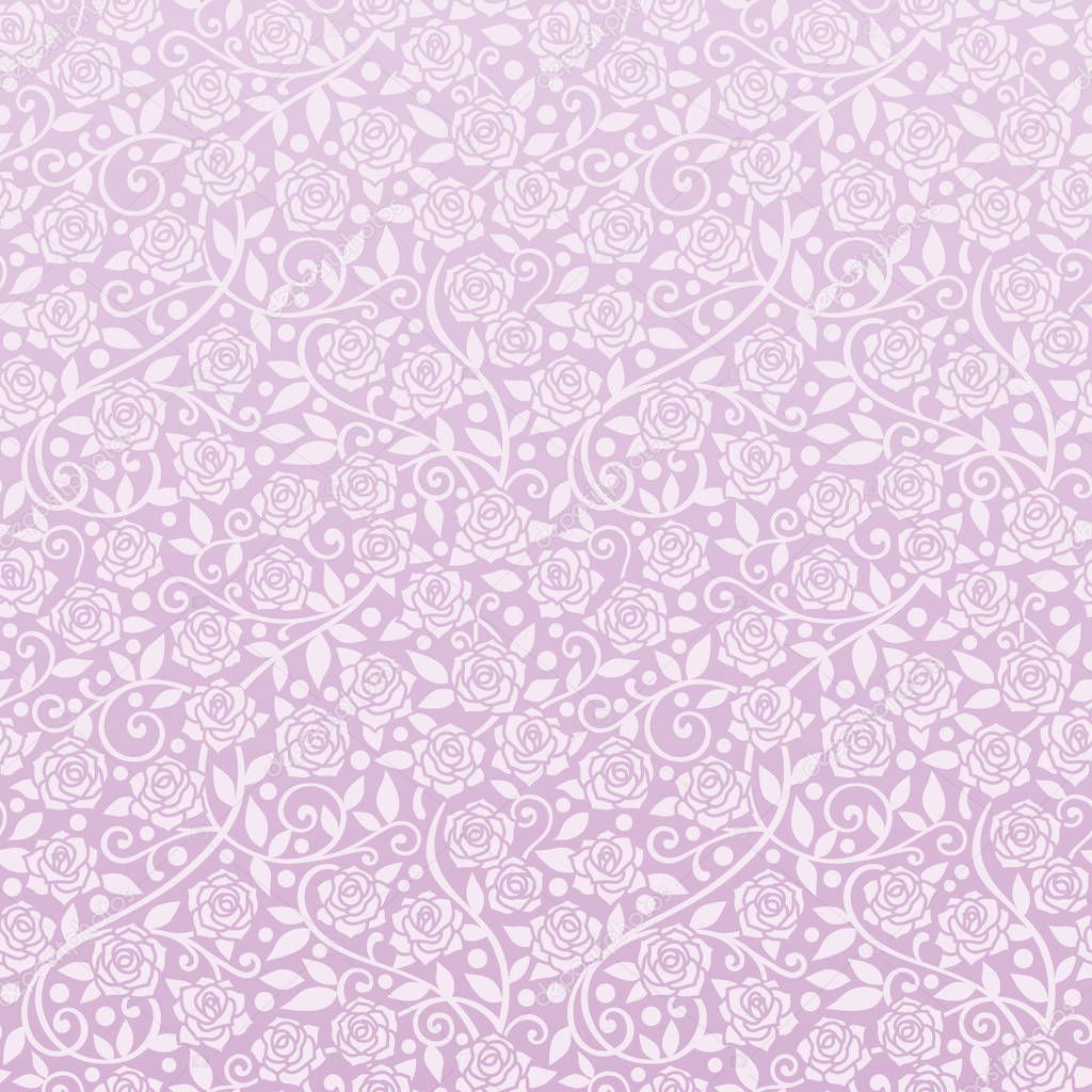 elegance seamless wallpaper with purple roses.