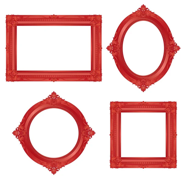 Marco Antiguo Rojo Ilustraciones Vectoriales — Vector de stock