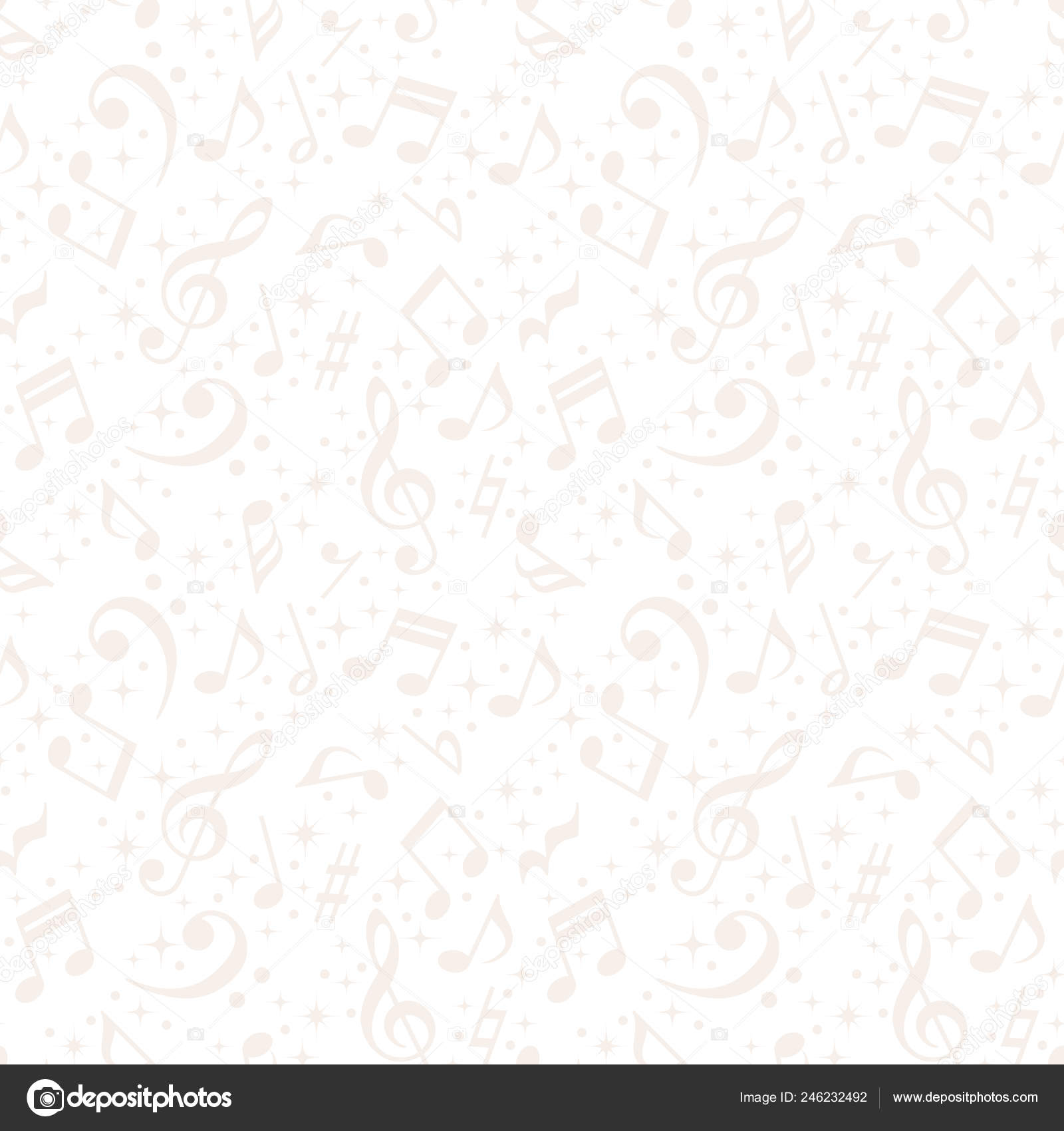 White Music Notes Background — Stock Vector © lalan33 #246232492