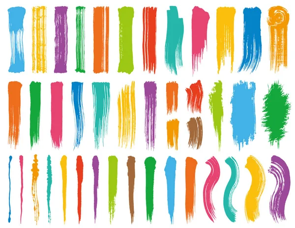 Ilustrações Pinceladas Coloridas Formas Desenhadas Mão —  Vetores de Stock