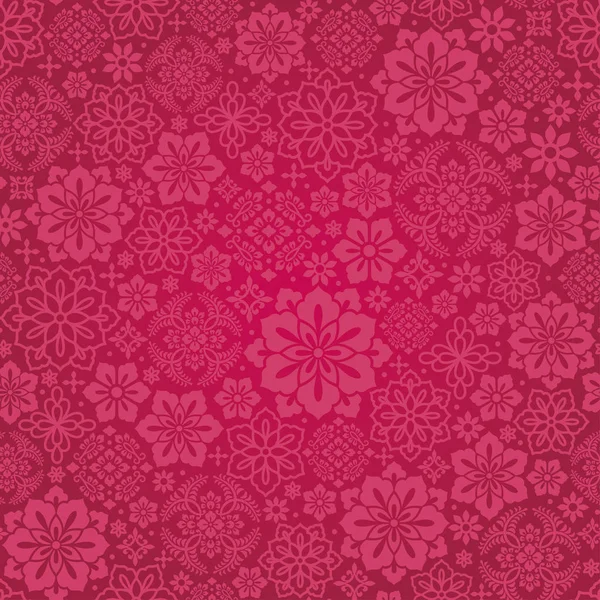 装飾的な中国花と深紅色の背景 — ストックベクタ